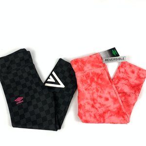 Umbro carpi leggings pink and black